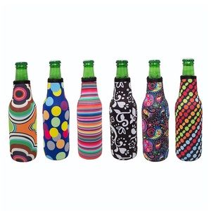 NEW 6 Pack of Stylish 12oz Bottle Koozies Neoprene